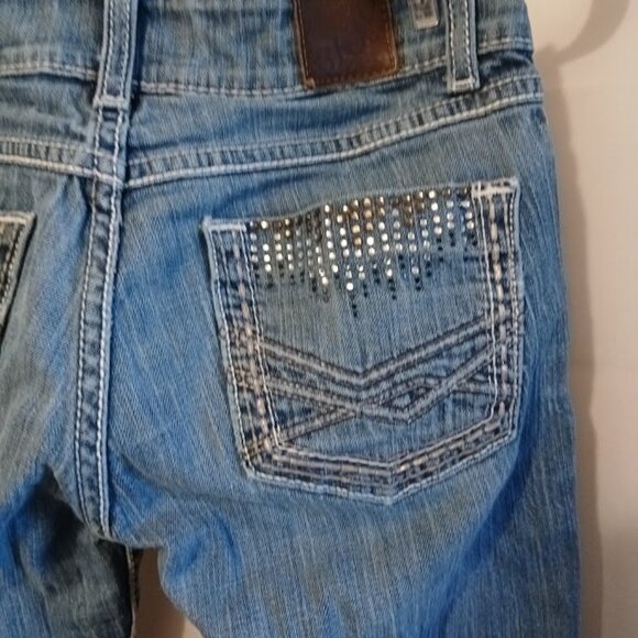 BKE Jeans The Buckle sz 25 Sabrina Boot Designer Denim Dark wash ALTER (30x30) - Picture 1 of 10